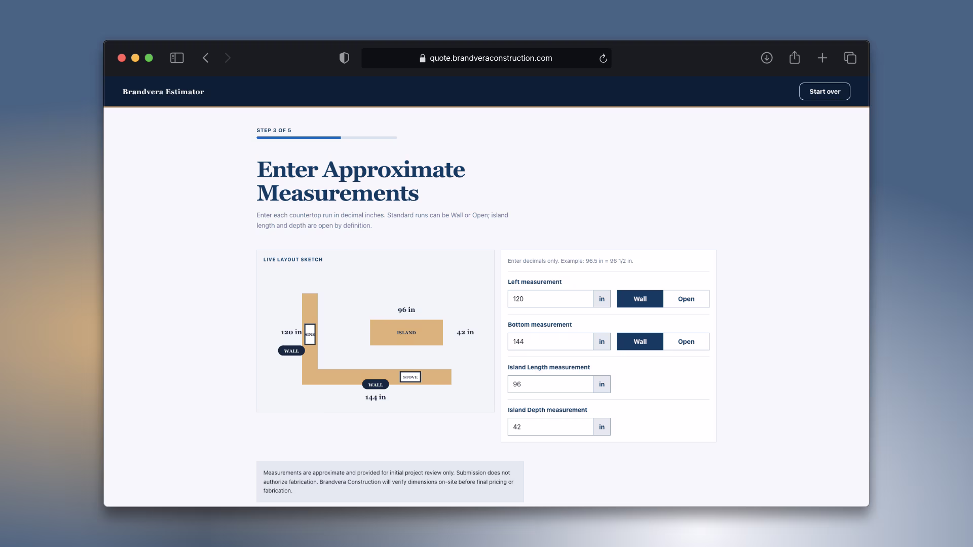 Brandvera Estimator