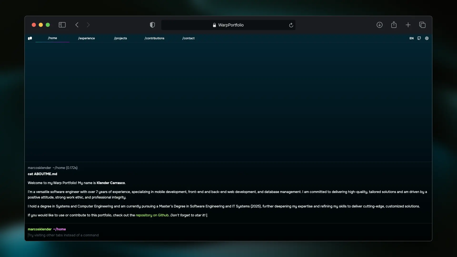 WarpPortfolio